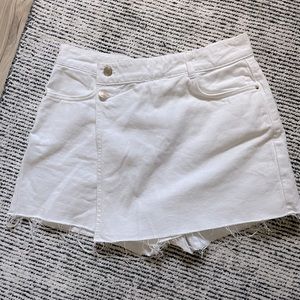 Zara White Denim Skort
